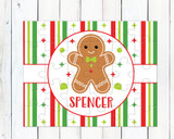 Personalized Gingerbread Kid Christmas Puzzle