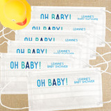 Disposable Face Mask Set: Custom Oh Baby! Baby Shower Masks for Adults with Nose Wire
