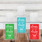 Clean Hands Dirty Minds Custom Hand Sanitizer Labels and Bottles - Wedding Sanitizer Favors