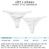Custom Womens Underwear - Thong Panties + Personalized Bridal Lingerie | Joy & Chaos