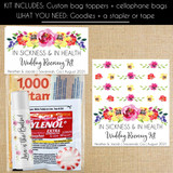 Watercolor Floral Wedding Recovery Kit Bags