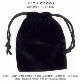 Personalized Christmas Ornament Velvet Storage Pouch | Joy & Chaos