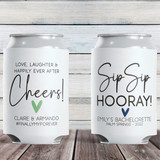 Smitten Custom Wedding Can Coolers with Couple's Names