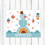 Boho Christmas Snowman Puzzle