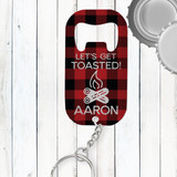 Plaid Let's Get Toasted Bottle Openers