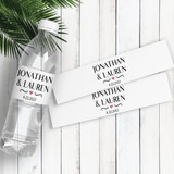 Custom Water Bottle Labels for Modern Wedding - Personalized Water Bottle Stickers - Bulk Waterproof Labels for Bottled Water and Bottled Drinks - Modern Wedding Favor Labels
