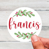 Watercolor Holly Gift Labels