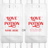 Valentine's Day Drink Pouches - Personalized Wine Pouches - Adult Juice Pouch  - Love Potion Party Cups