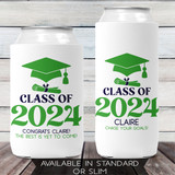 Class of 2024 Graduation Can Coolers - Bulk Graduation Party Favors + Party Supplies - Grad Squad Can Cozies