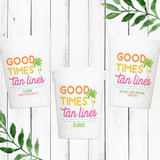 Good Times & Tan Lines  Cups + Labels