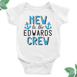 Nautical New to the Crew Baby Shirt Nautical New to the Crew Baby Shirt