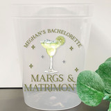 Margs & Matrimony 16oz Clear Cups