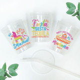 Colorful Fiesta 16oz Clear Cups