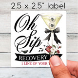 Oh Sip Eyeball Cocktail Recovery Kit Labels + Resealable Bags