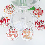 Funny Thanksgiving Wine Charms