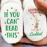 Bring a Cocktail Christmas Baby Socks