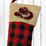 Mr. & Mrs. Plaid Hat Stockings