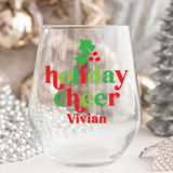 Holiday Cheer Wine Glass