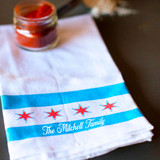 Chicago Flag Home Decor - Personalized Kitchen Decor - Chicago Flag Tea Towel - Custom Chicago Decor - Personalized Dish Towels