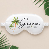 Palm Tree Bride and Groom Sleep Mask