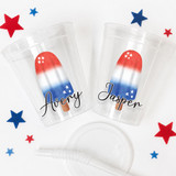 Patriotic Popsicle 16oz Clear Cups