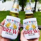 Red White Brews 4th Can Coolers