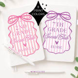 School Social Club Notebook