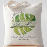 Monstera Leaf Welcome Tote + Favor Bags