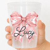 Ghosty Bows Halloween 16oz Clear Cups