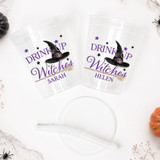 Drink Up Witches 16oz Clear Cups