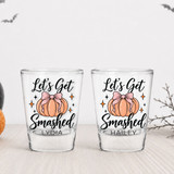 Lets Get Smashed Pink Bow Shot Glasses