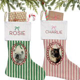 Bow Pet Photo Stockings