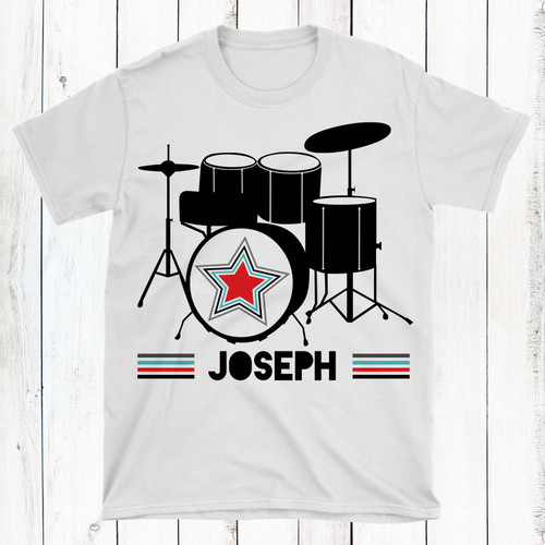 Personalized Drum Superstar Kids T-Shirt