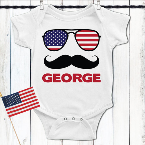 Personalized Mr. America Baby Shirt