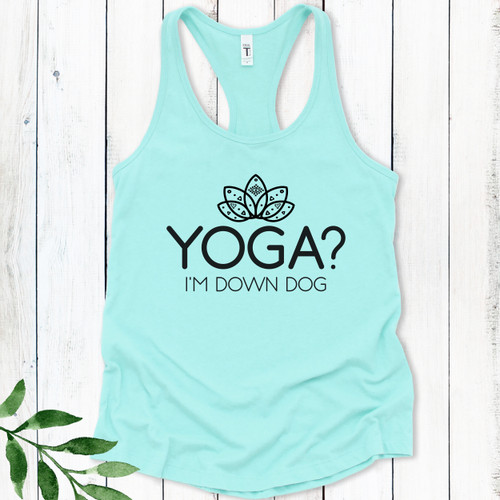 Down Dog Yoga Racerback Tank Top