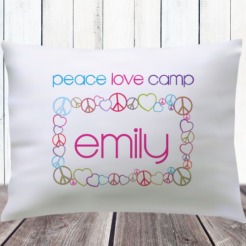 Peace Love Camp Pillowcase