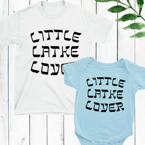 Little Latke Lover Hanukkah Baby Outfit + Funny Jewish Kids Shirts