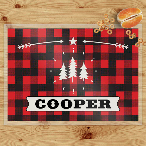 Personalized Perfectly Plaid Laminated Placemat
