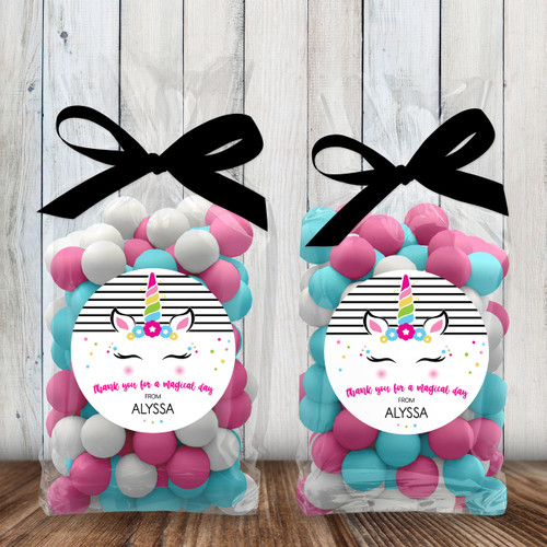 Custom Party Favor Stickers  Personalized Treat Bag Stickers