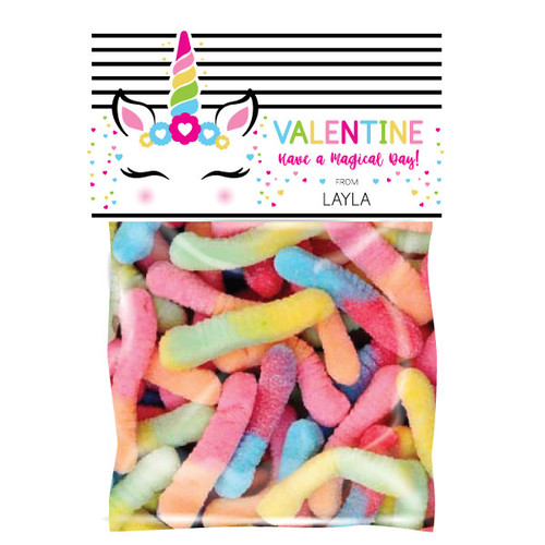 Mod Heart & Dots Personalized Valentine's Day Treat Bag Topper Kit