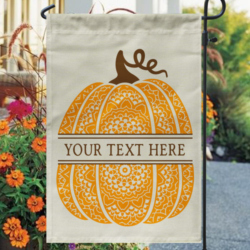 Personalized Boho Pumpkin Garden Flag - Custom Yard Flag and Outdoor Home Decor for Fall