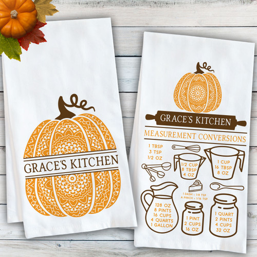 Boho Pumpkin Kitchen Towels