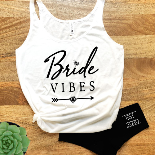 Bride Vibes Tank & Boy Shorts