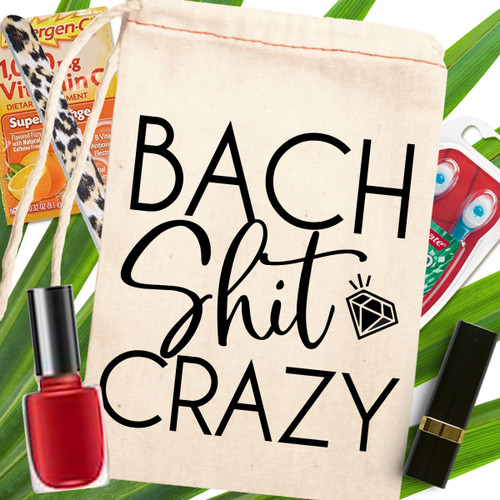 Canvas Favor Bags: Bach It Crazy - Naughty Bachelorette Party Favor Bags