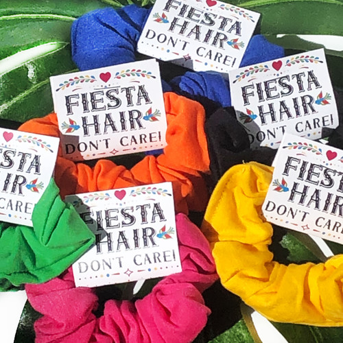 Fiesta Hair Don't Care Hair Scrunchies - Southwest or Mexico Bachelorette Party Favors