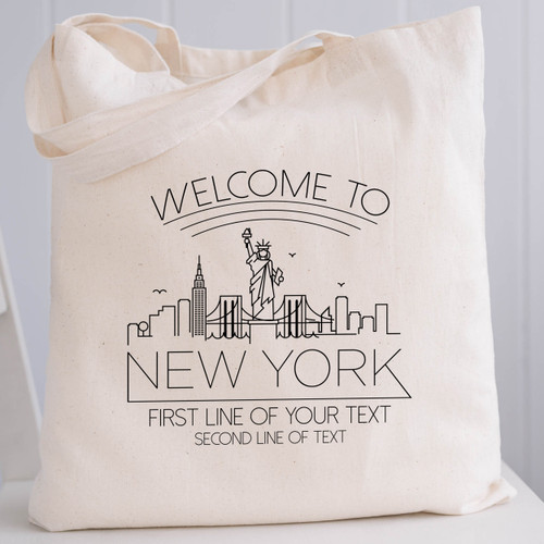 Modern City Skyline Tote Bags