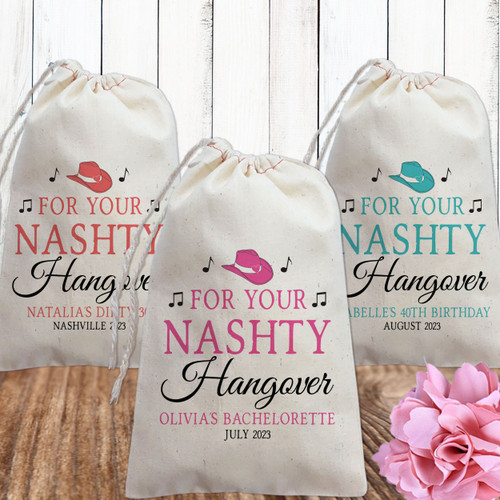 Nashville Girls Trip - Nashty Birthday Gifts + 21st Birthday Party Favors -  Funny Wine Drink Pouches - Custom Adult Juice Pouch Booze Bags by Joy &  Chaos