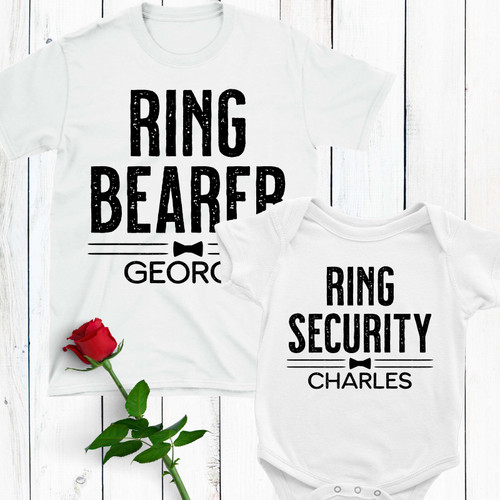 Personalized Ring Security Ring Bearer T-Shirt or Bodysuit