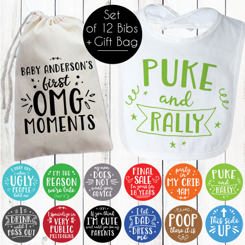 Baby's First Year OMG Moments Bold Bib Set