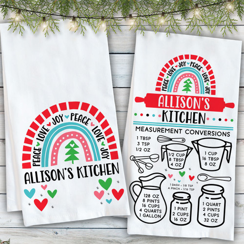 Mod Rainbow Holiday Kitchen Towels
